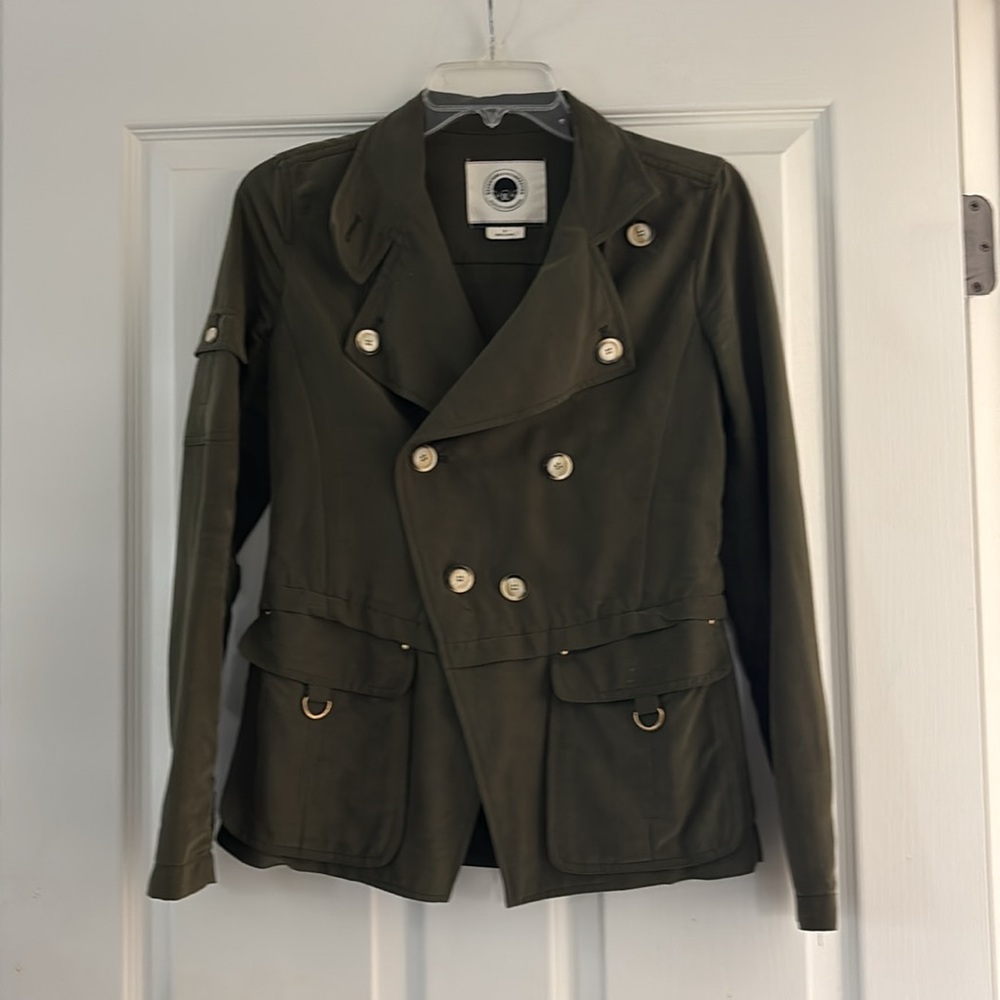 Anthro Daughters of the Liberation Olive Green Jacket Sz 0